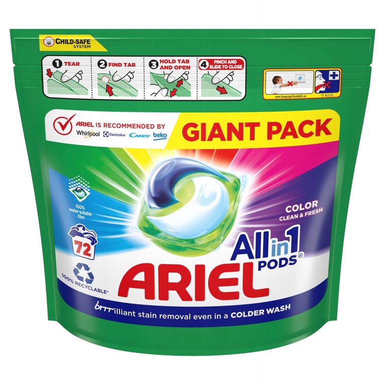 Ariel All-in-1 PODS Mountain Spring Kapsułki do prania 72 szt (1)