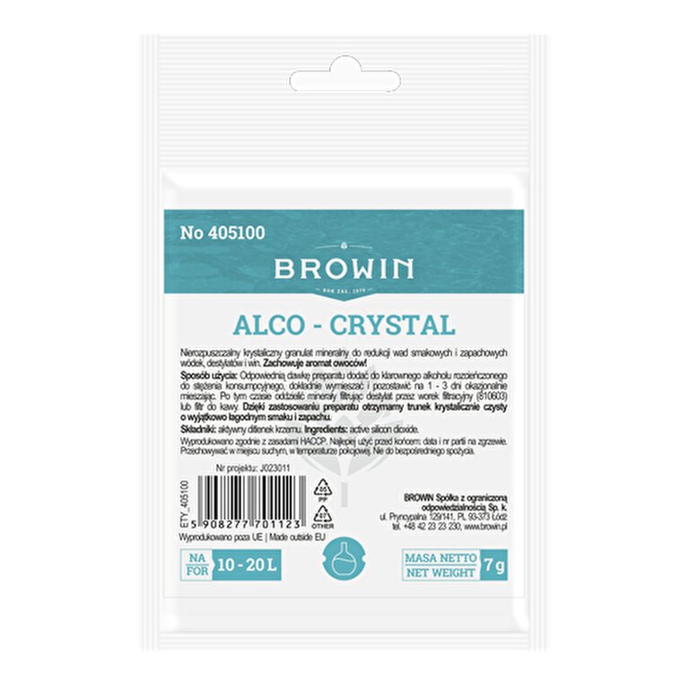 Browin Alco-crystal - środek poprawiający walory alkoholi 7g