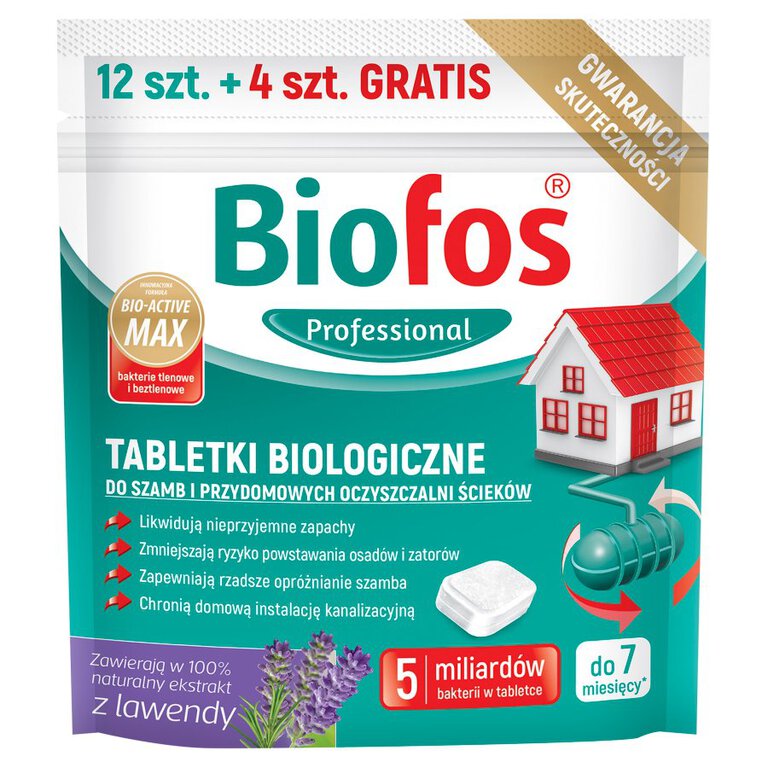 Biofos Professional Tabletki biologiczne do szamb i oczyszczalni ścieków 320 g