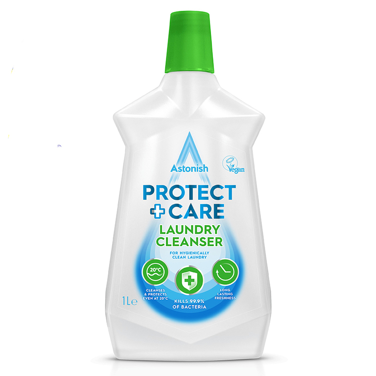 Astonish Protect and Care Laundry Clenser płyn do płukania i dezynfekcji prania 1l